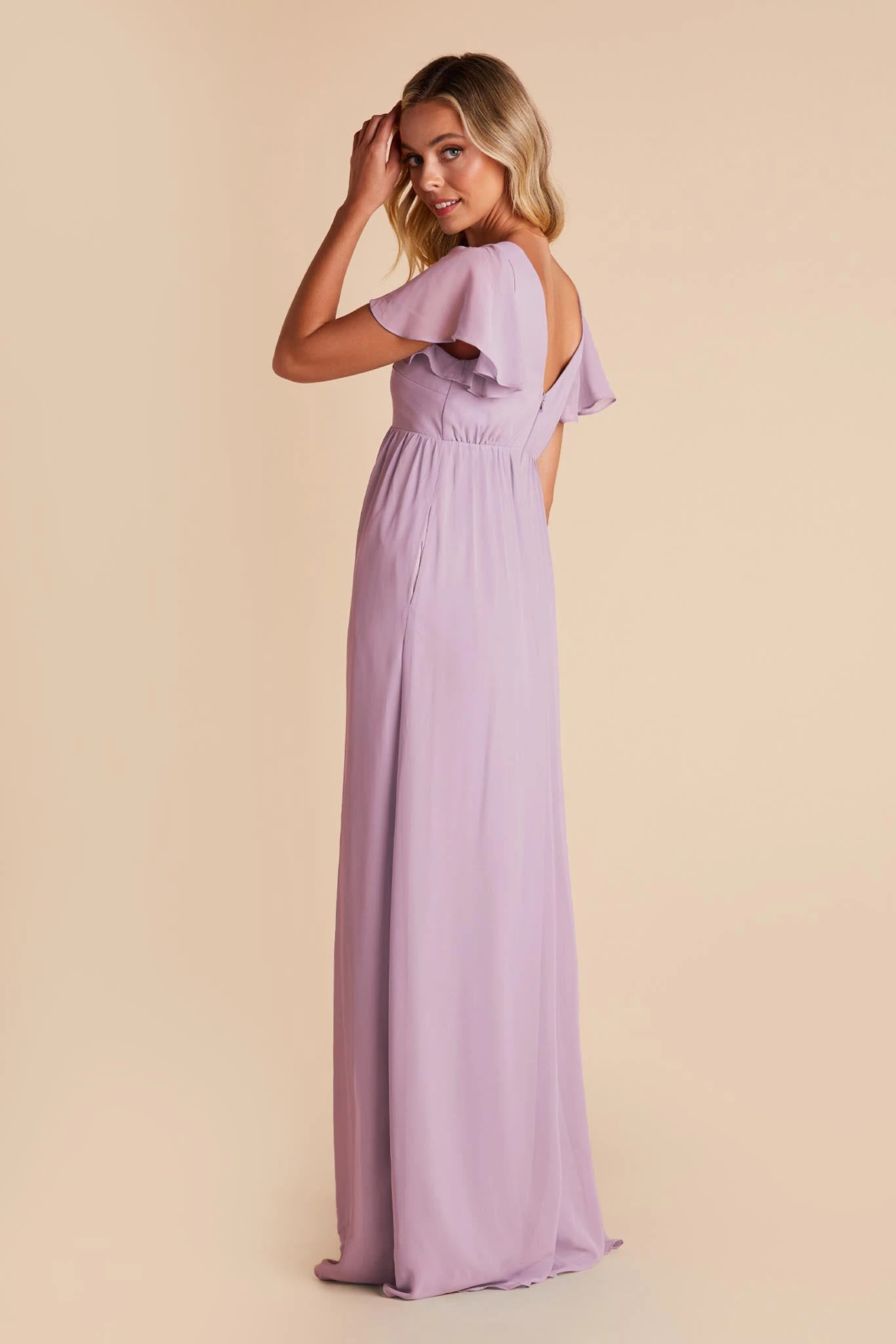 Hannah Empire Dress - Lavender - Image 8
