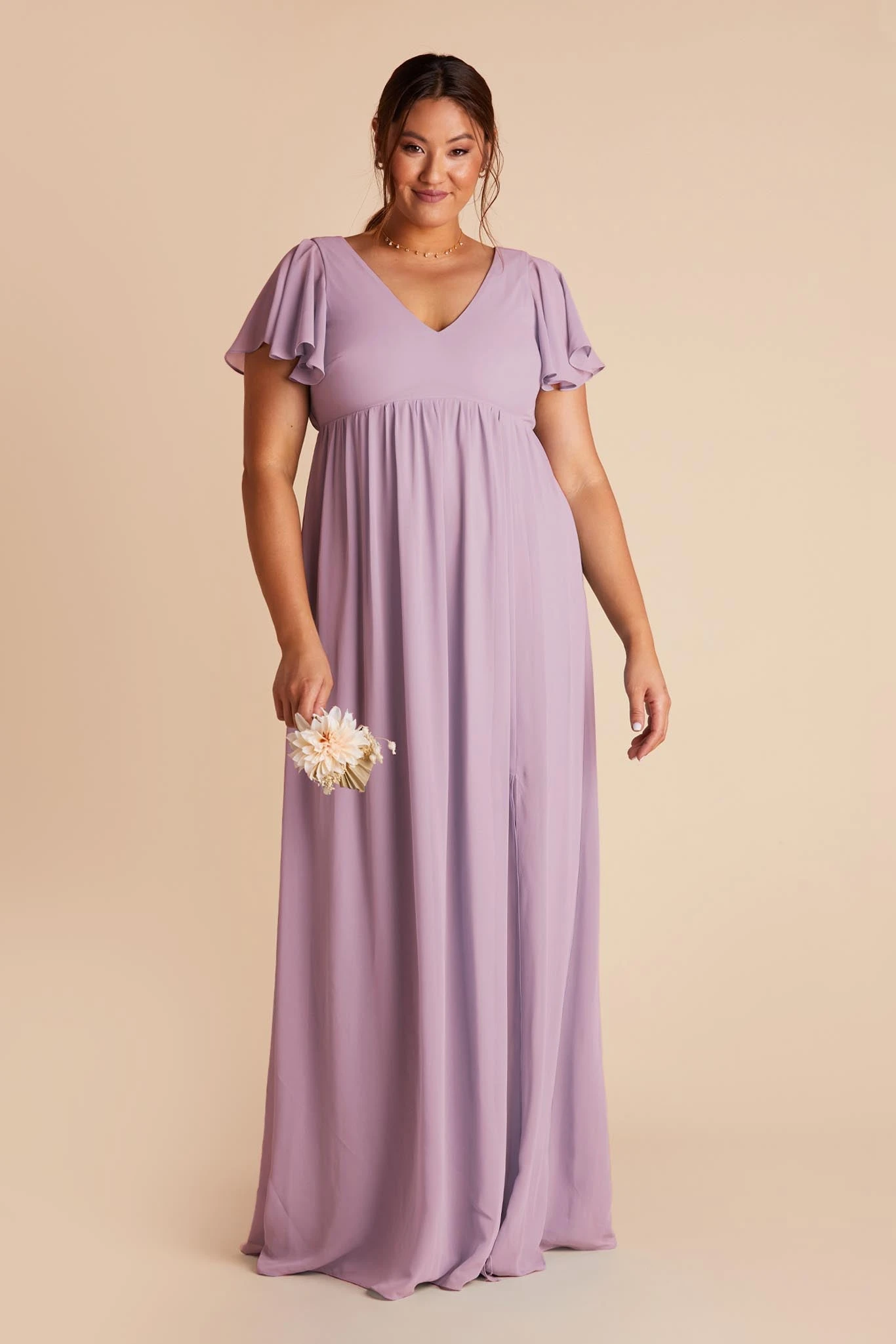 Hannah Empire Dress - Lavender - Image 3