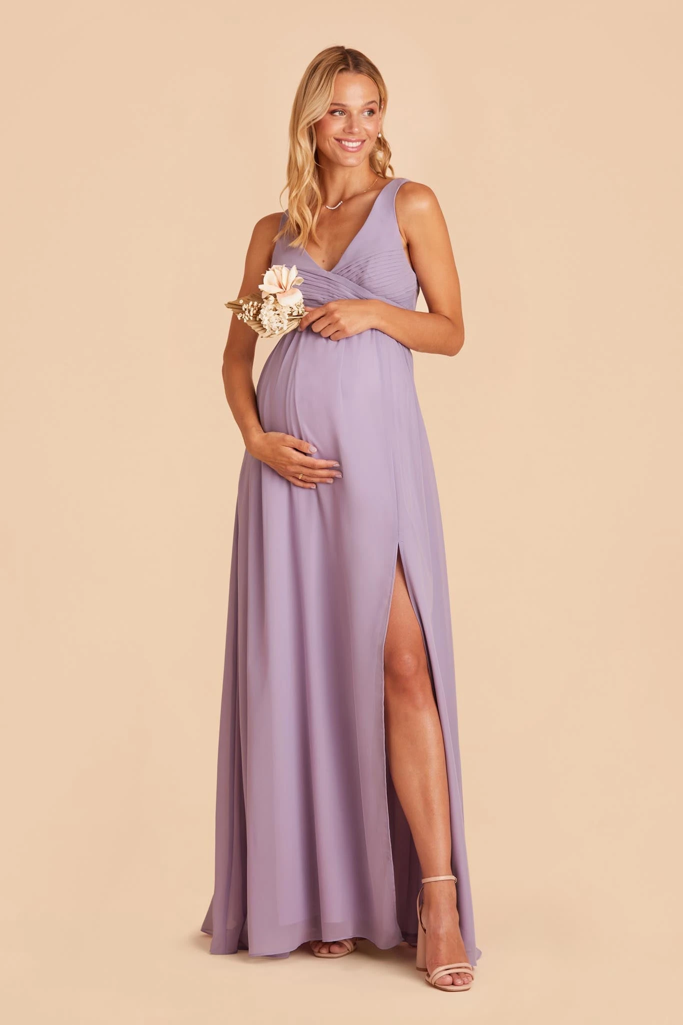 Laurie Empire Dress - Lavender - Image 2