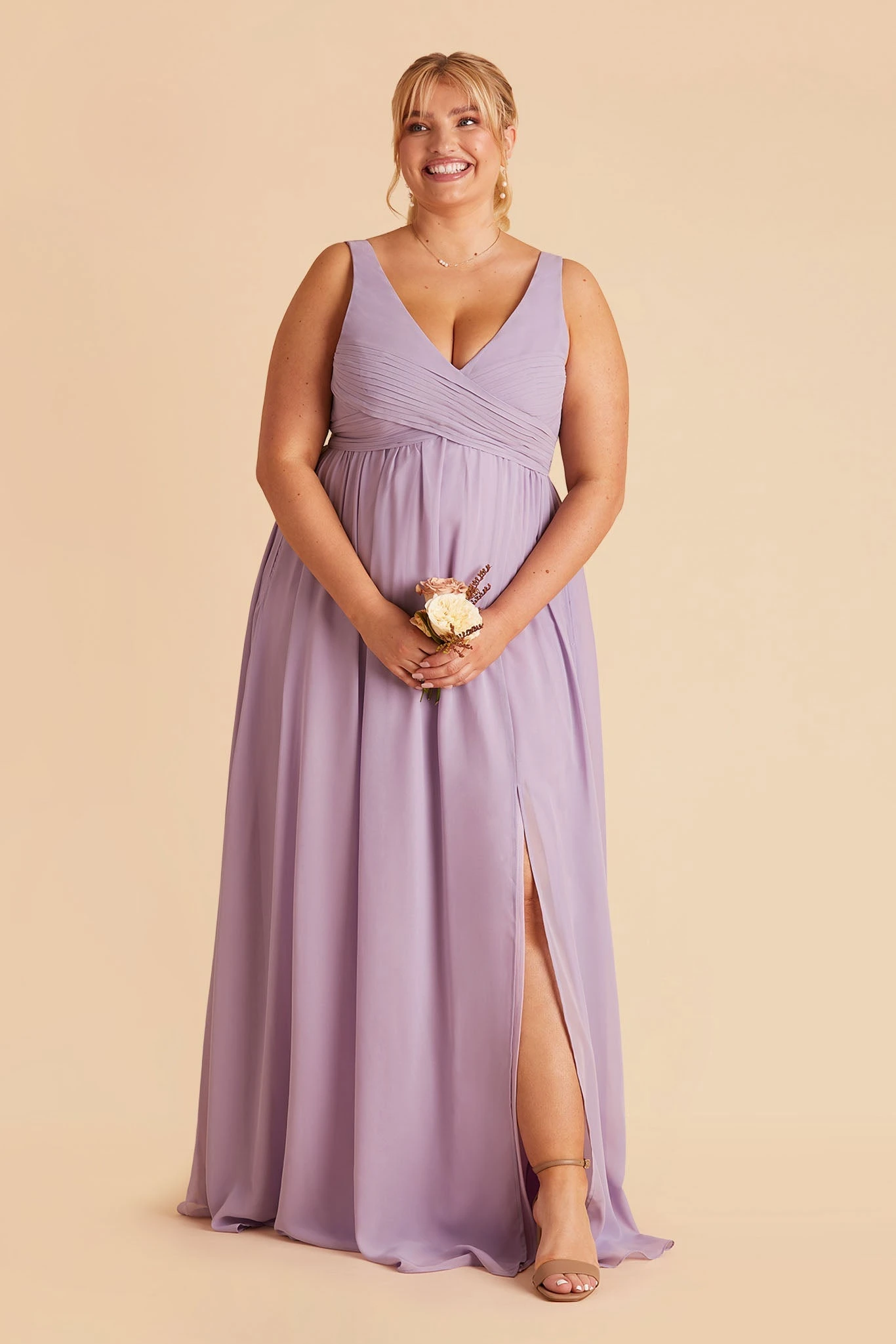 Laurie Empire Dress - Lavender - Image 10