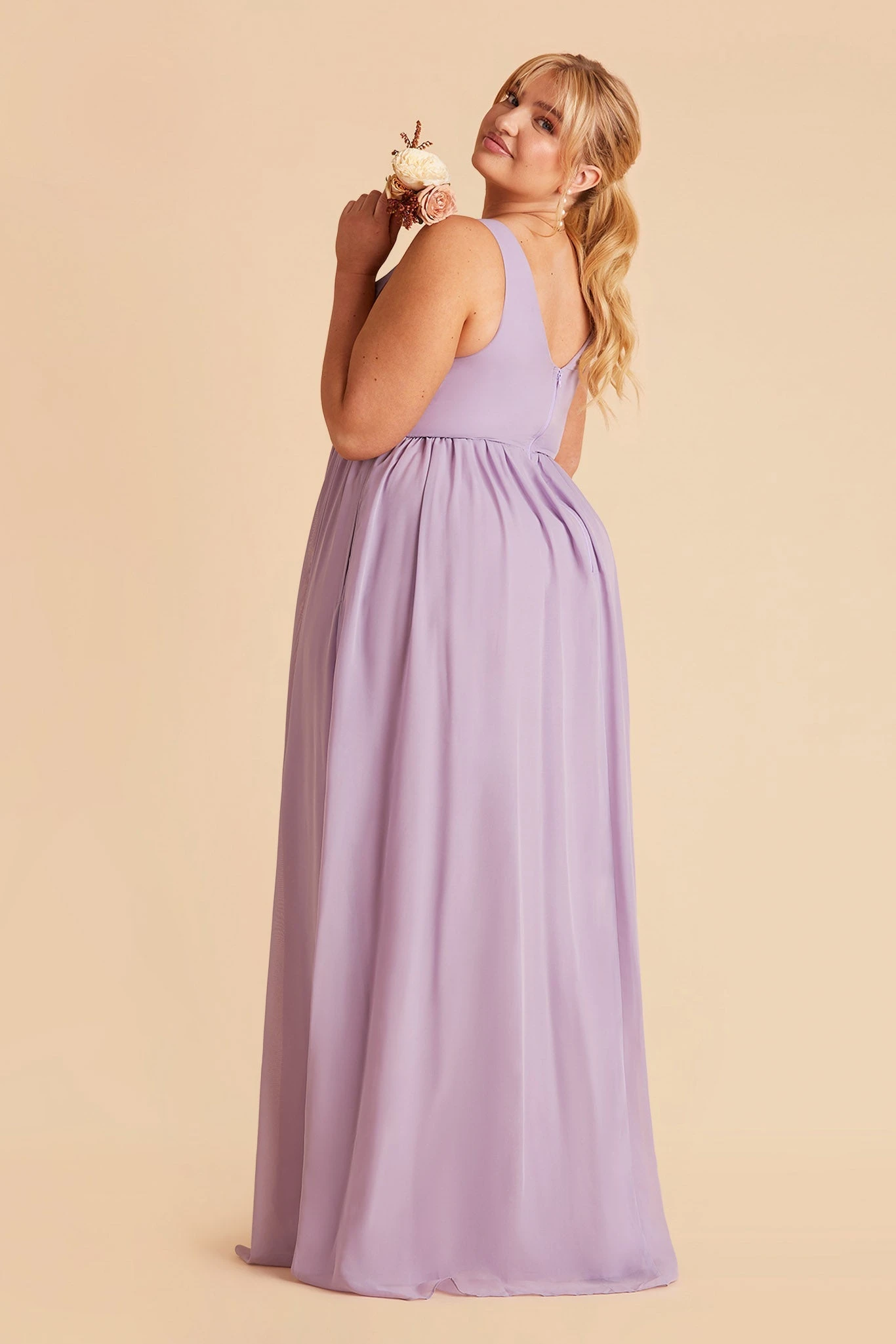 Laurie Empire Dress - Lavender - Image 9