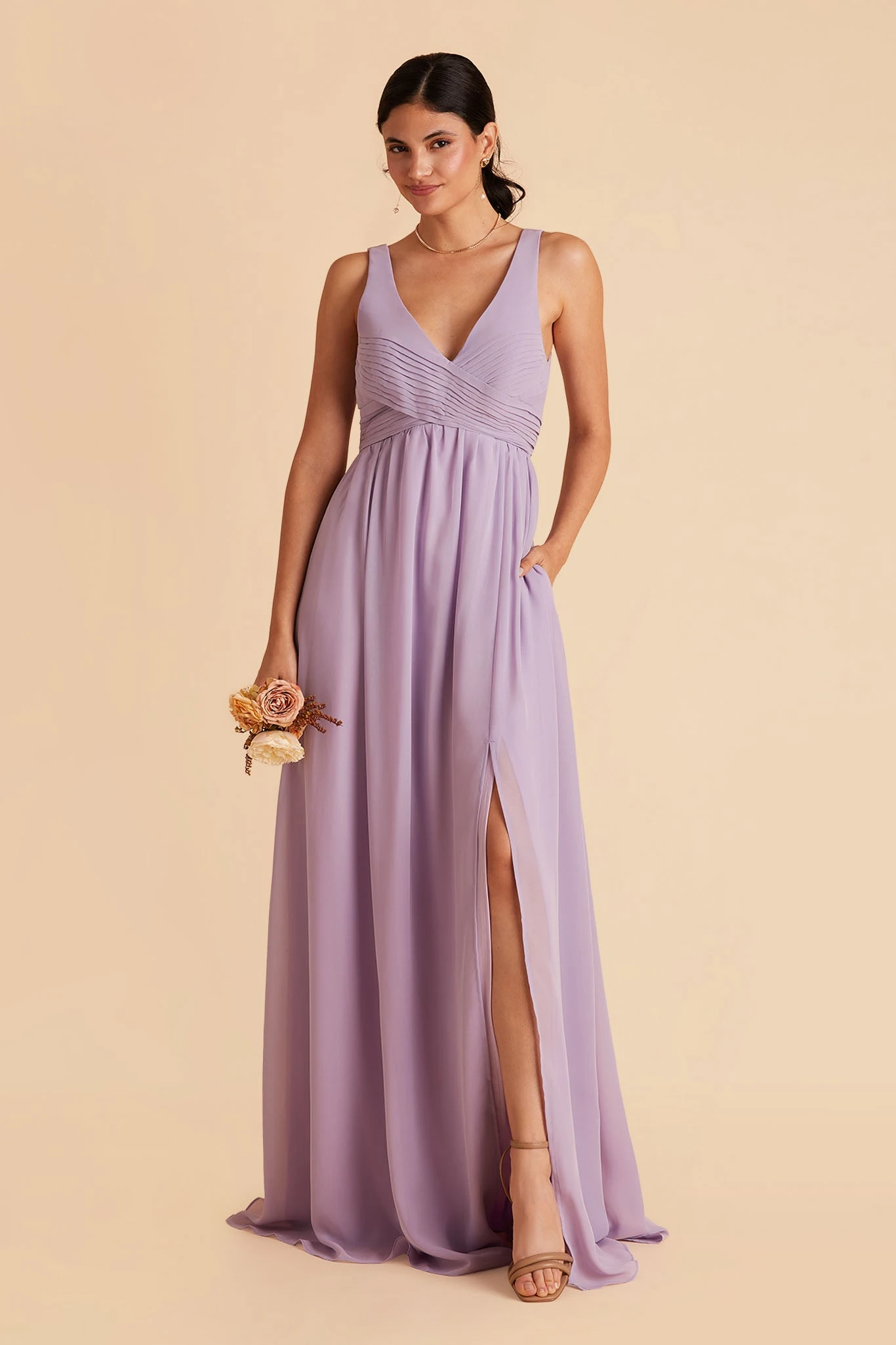 Laurie Empire Dress - Lavender - Image 6