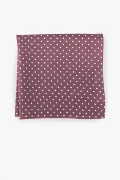 Didi Pocket Square - Dark Mauve Dot
