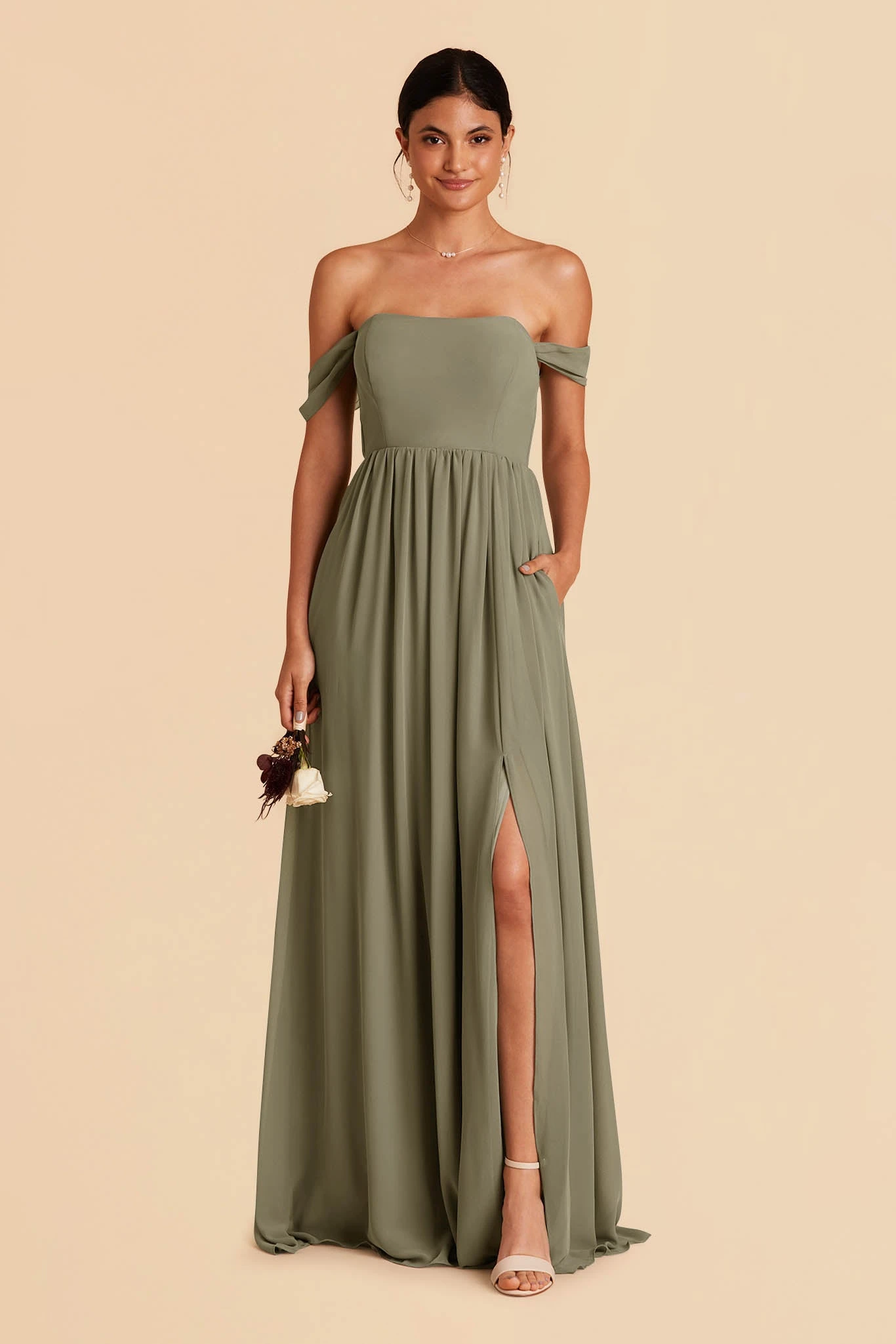 August Convertible Dress - Moss Green