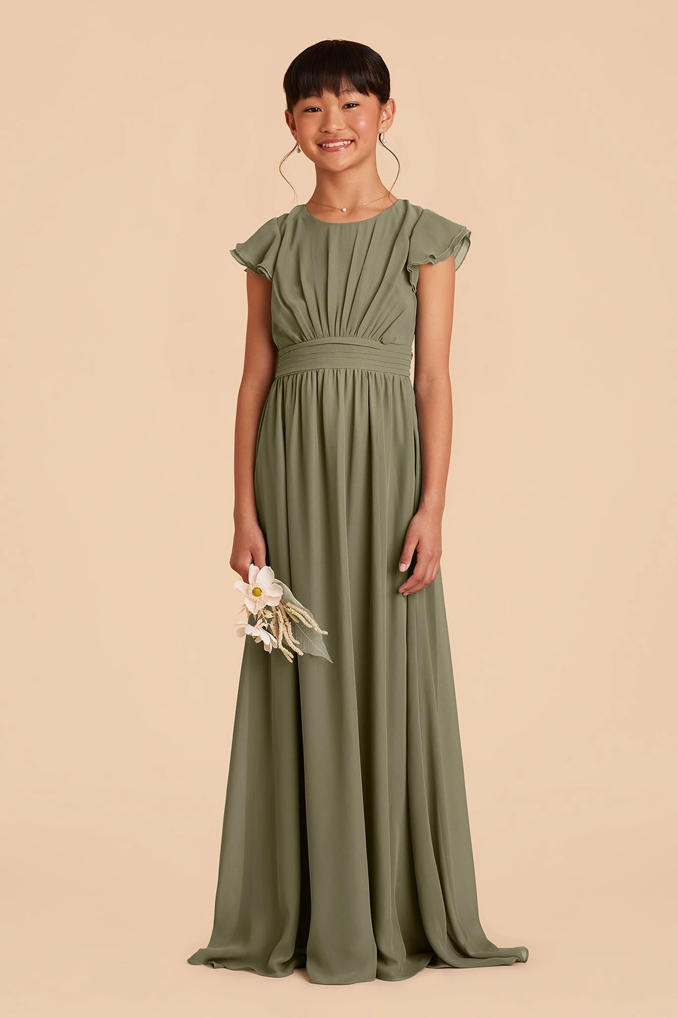 Celine Junior Dress - Moss Green - Image 3