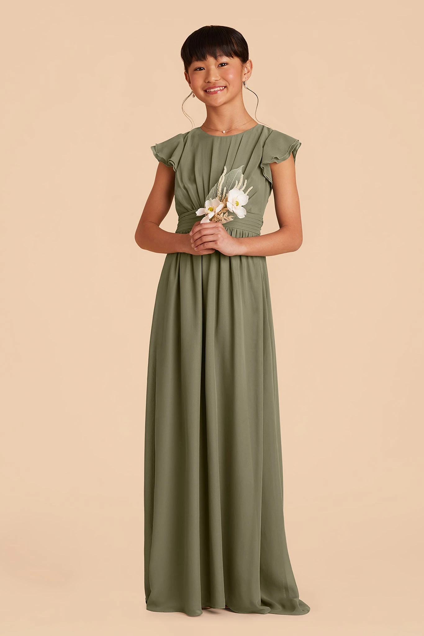 Celine Junior Dress - Moss Green - Image 4