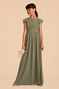 Celine Junior Dress - Moss Green