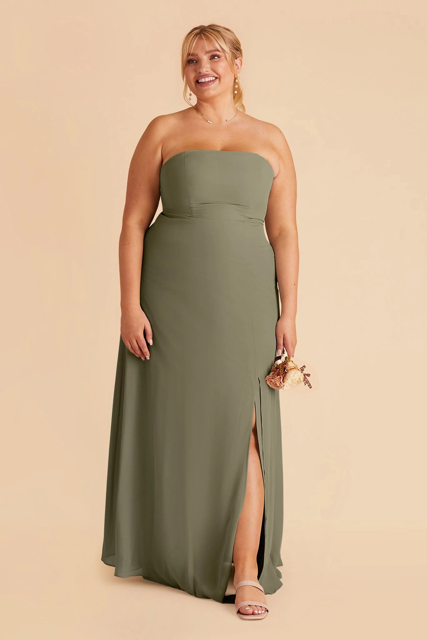 Chris Convertible Chiffon Dress - Moss Green - Image 9