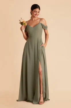 Devin Convertible Dress - Moss Green