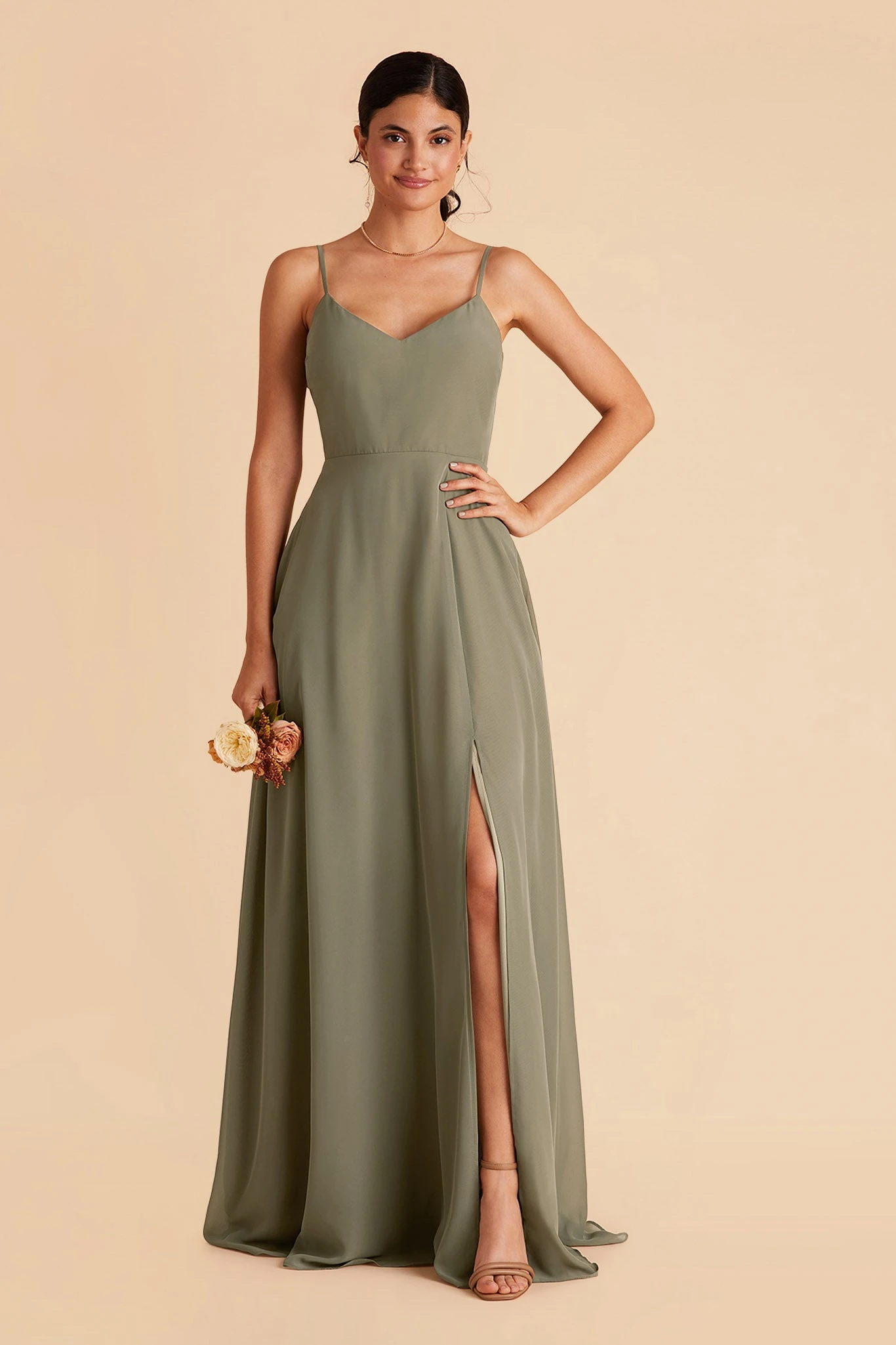 Devin Convertible Dress - Moss Green - Image 4