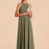 Sienna Junior Dress - Moss Green