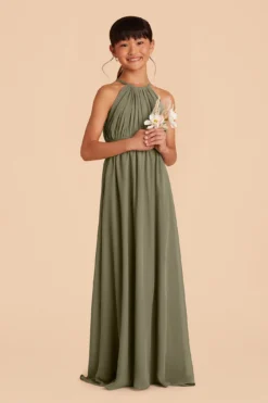 Sienna Junior Dress - Moss Green