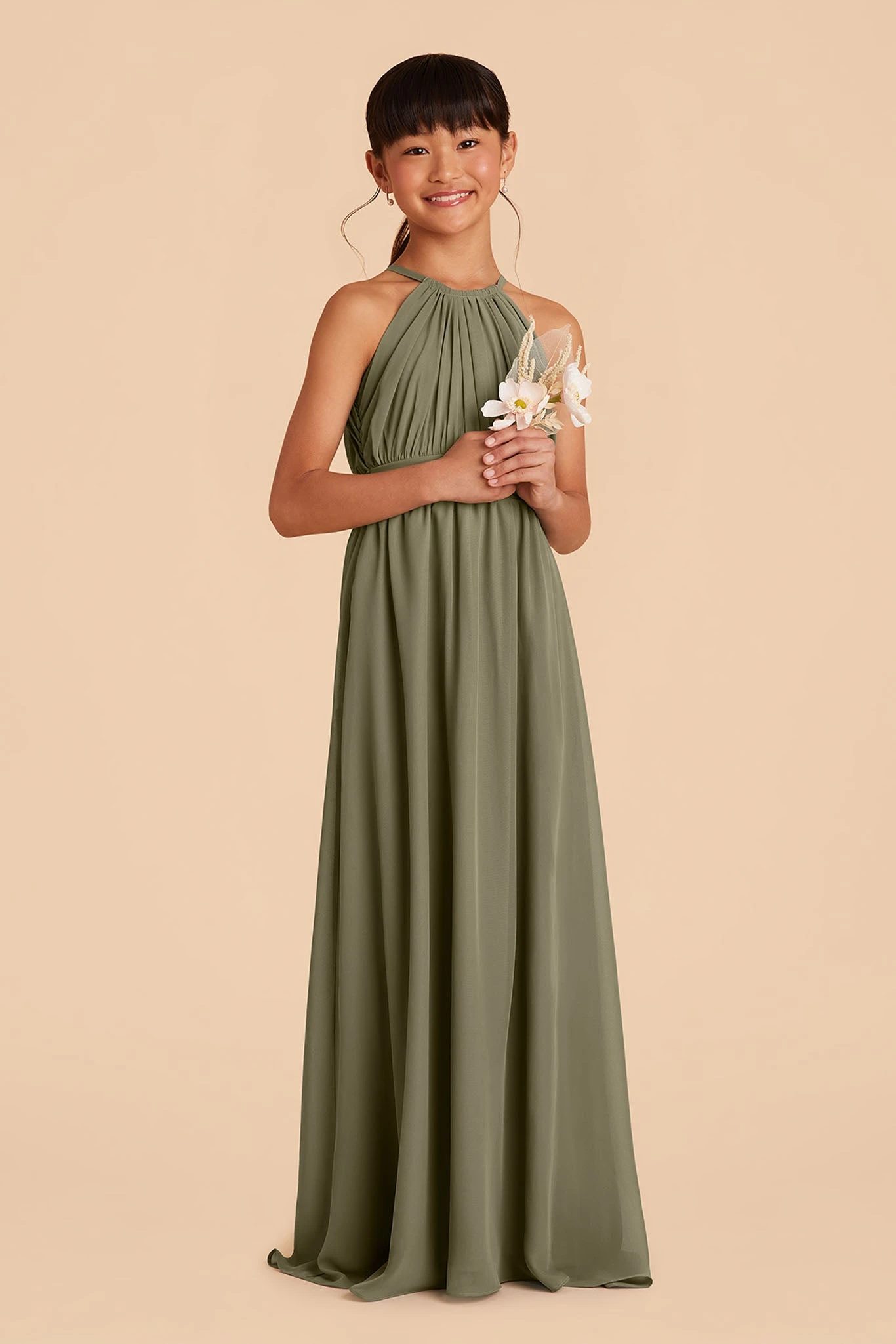 Sienna Junior Dress - Moss Green