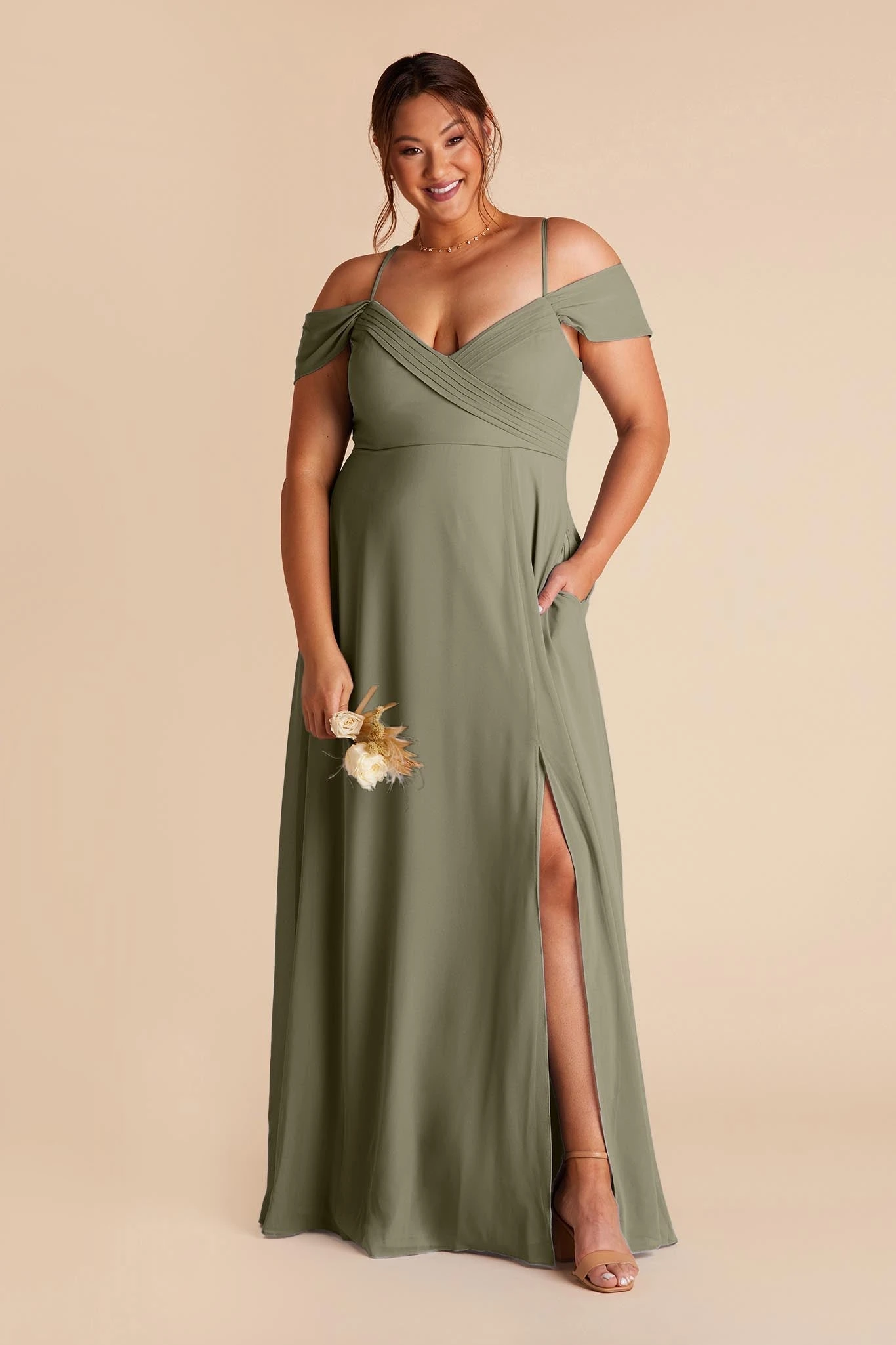 Spence Convertible Dress - Moss Green - Image 16