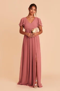 Hannah Empire Dress - Mulberry