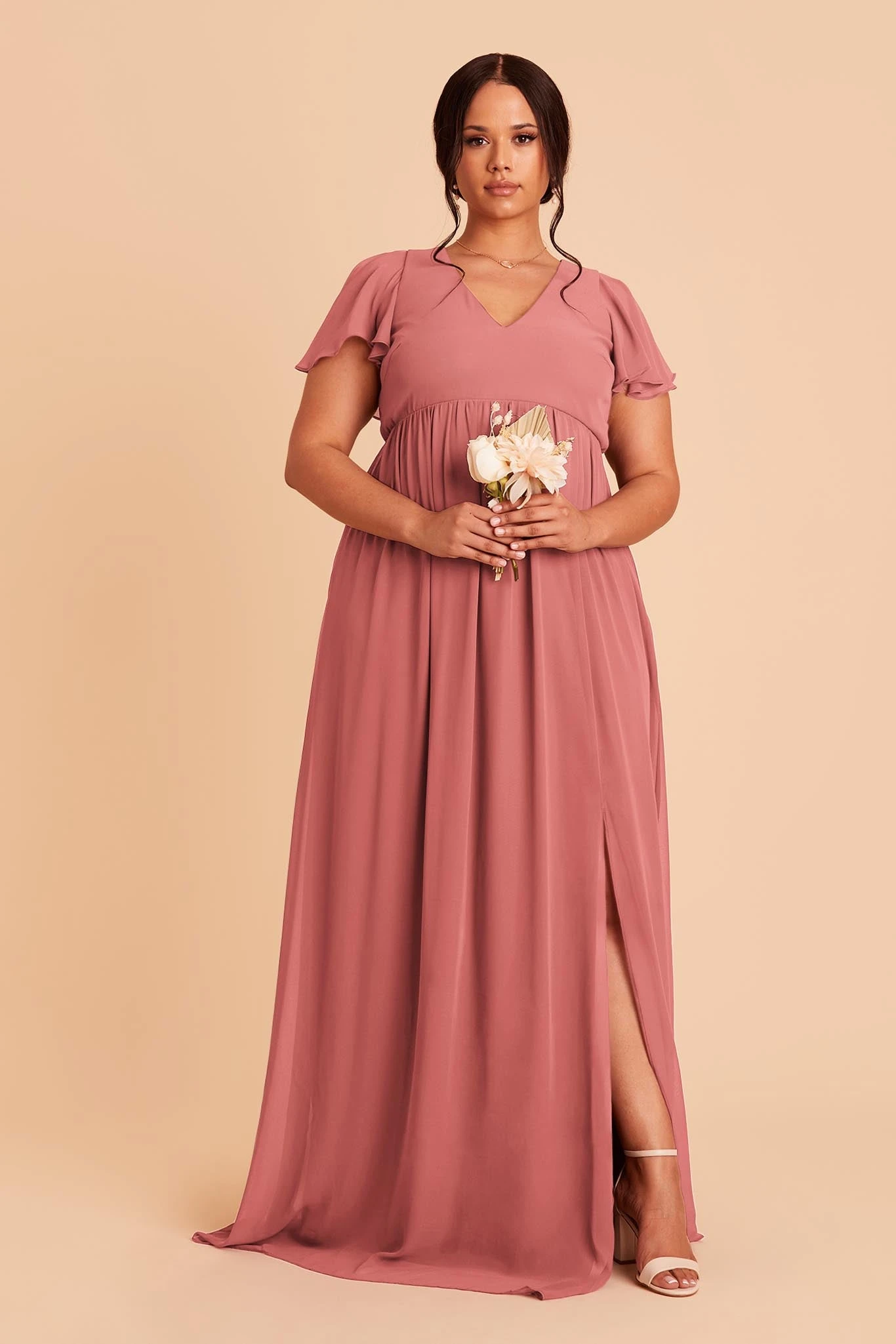 Hannah Empire Dress - Mulberry - Image 7