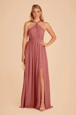 Kiko Chiffon Dress - Mulberry
