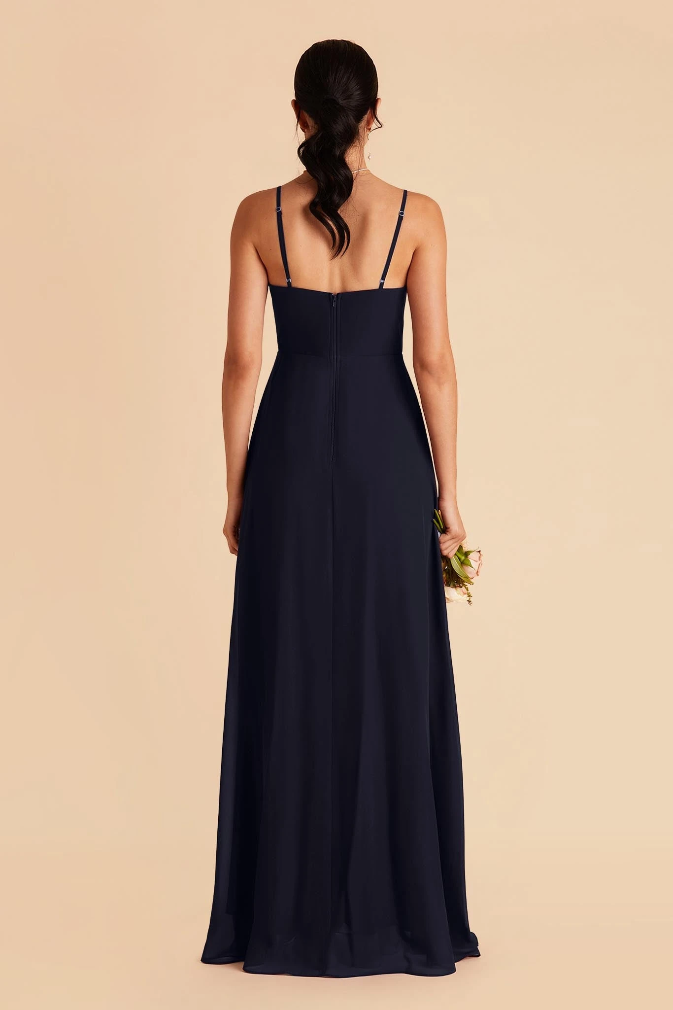 Amy Chiffon Dress - Navy - Image 5