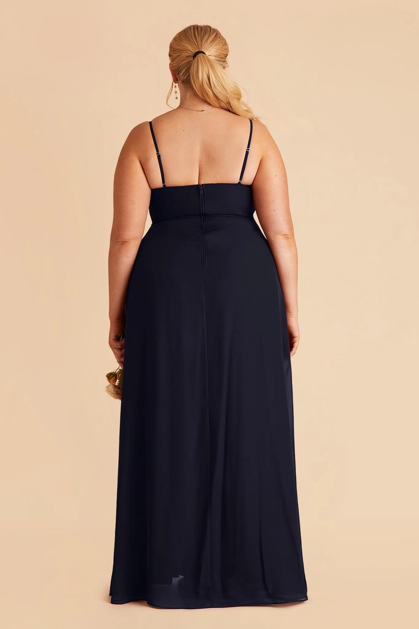 Amy Chiffon Dress - Navy - Image 8