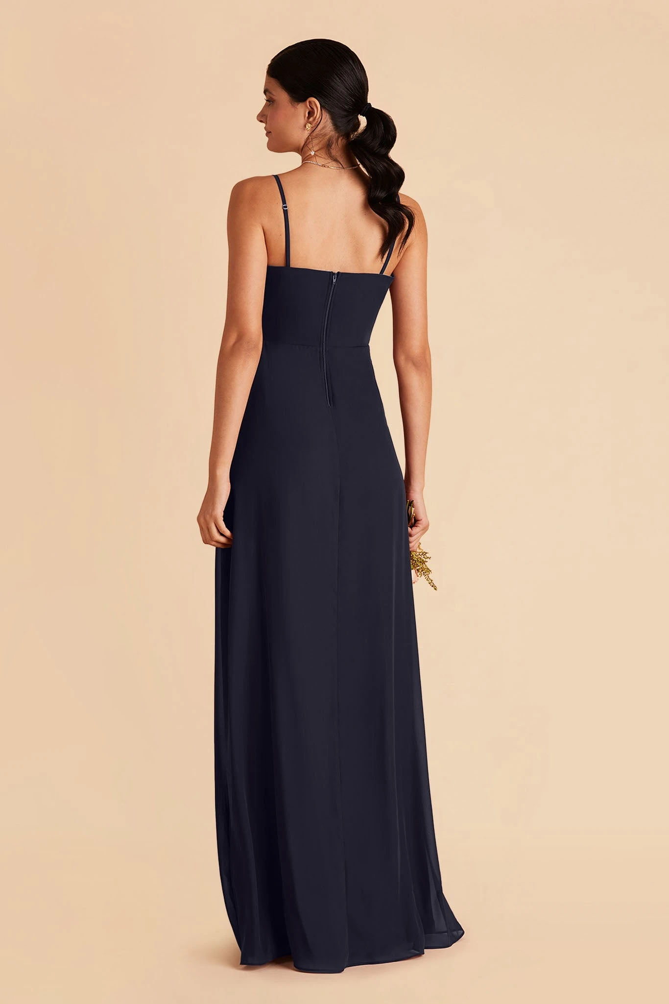 Chris Convertible Chiffon Dress - Navy - Image 6