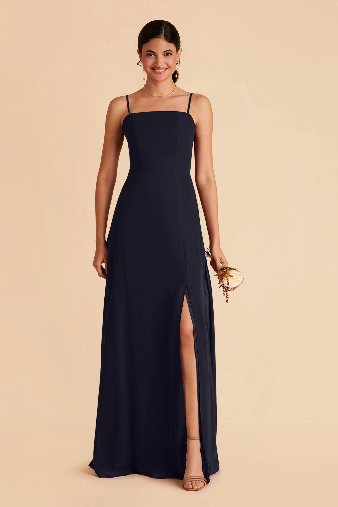 Chris Convertible Chiffon Dress - Navy - Image 4