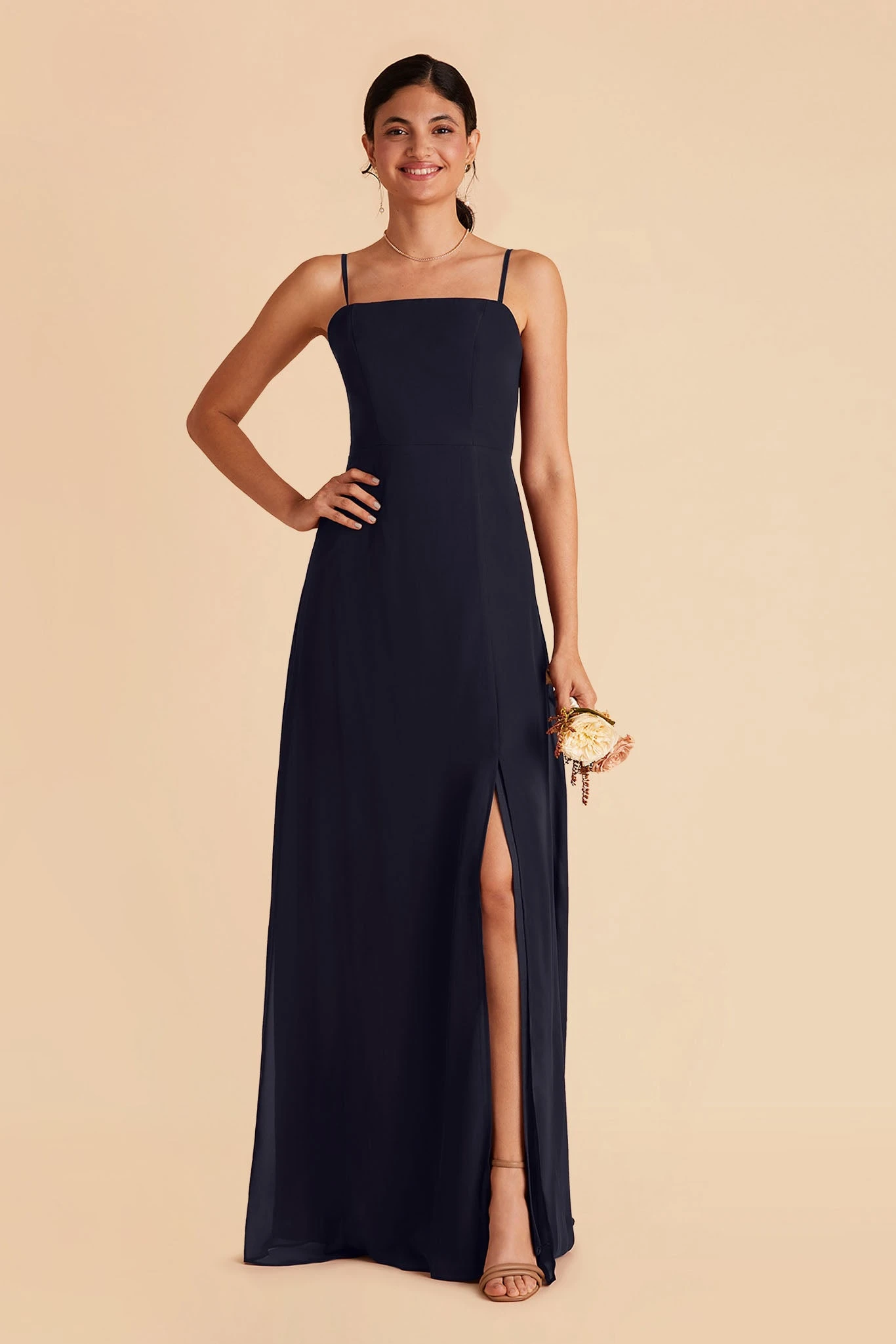 Chris Convertible Chiffon Dress - Navy