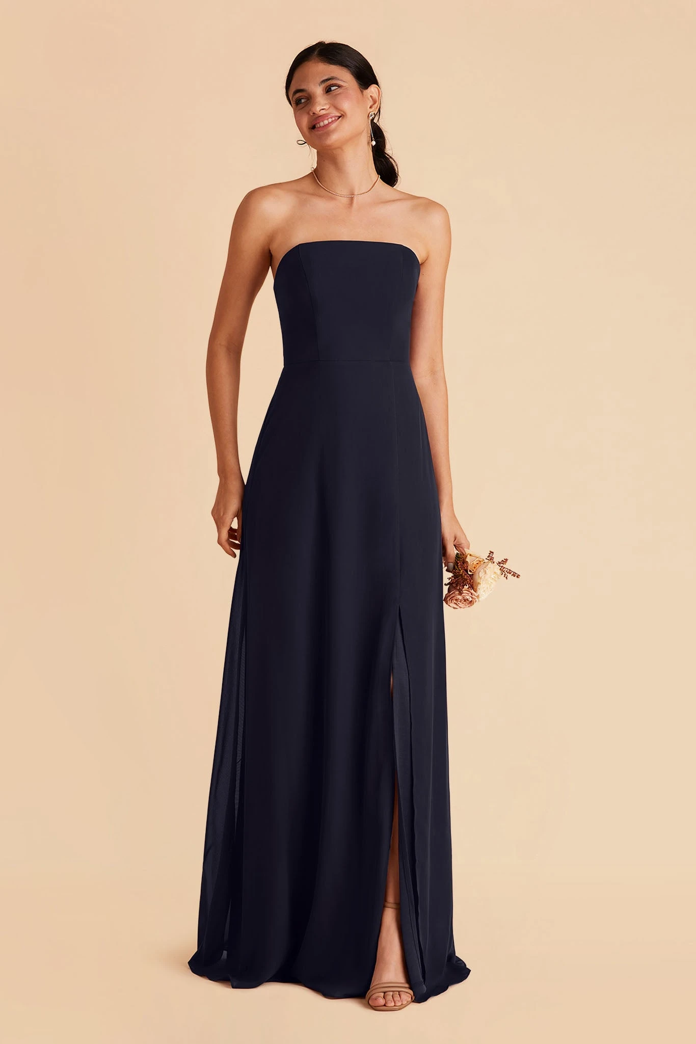 Chris Convertible Chiffon Dress - Navy - Image 5