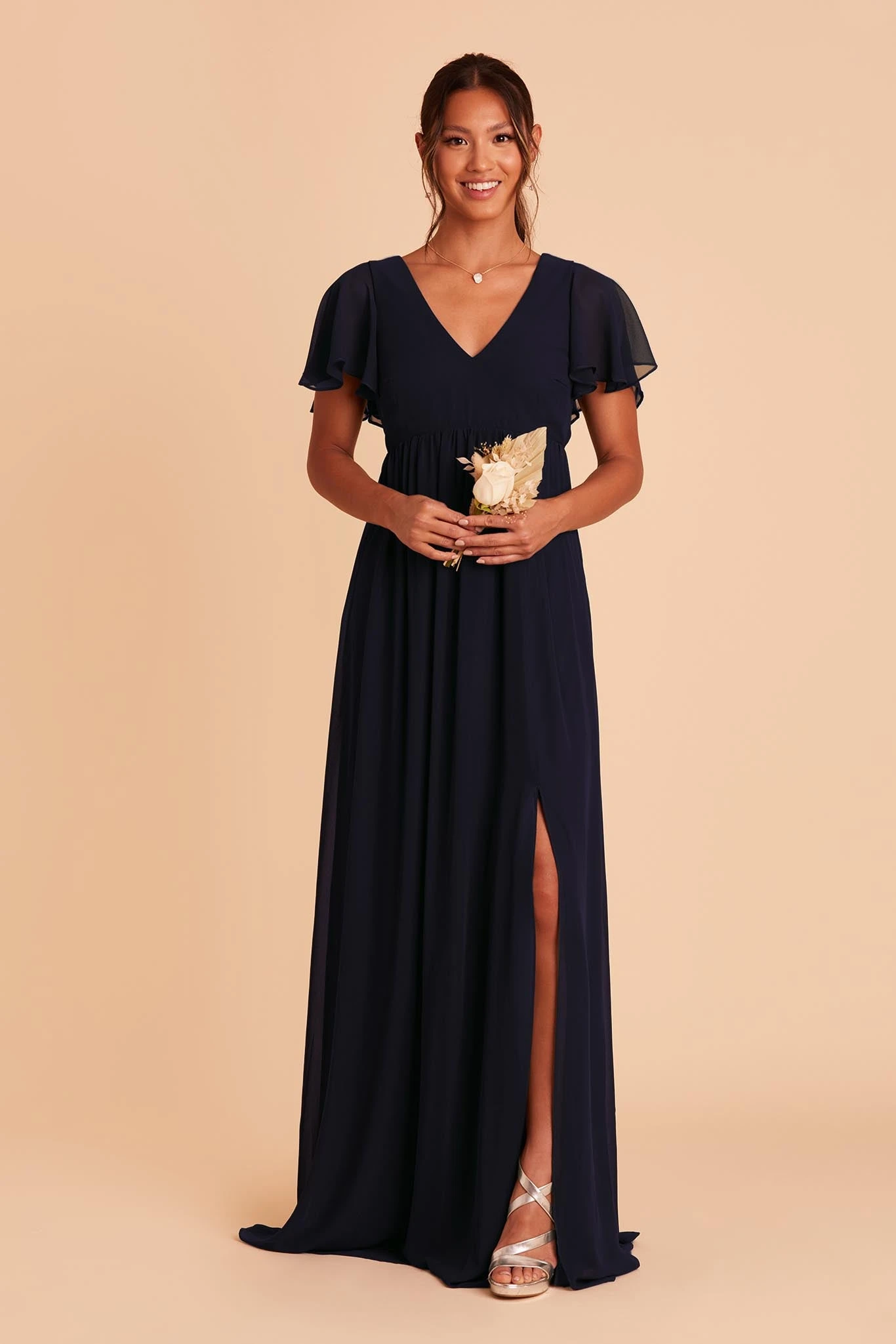 Hannah Empire Dress - Navy - Image 4