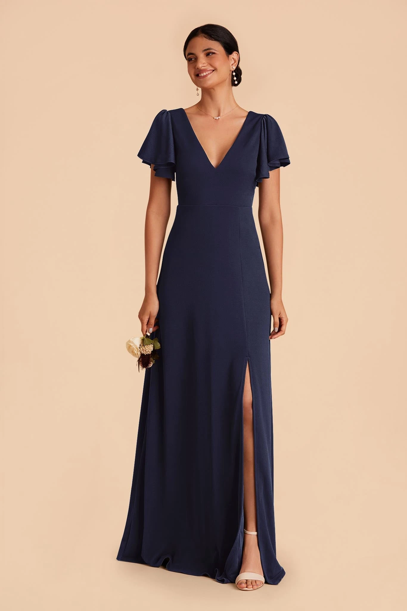 Hannah Crepe Dress - Navy - Image 4