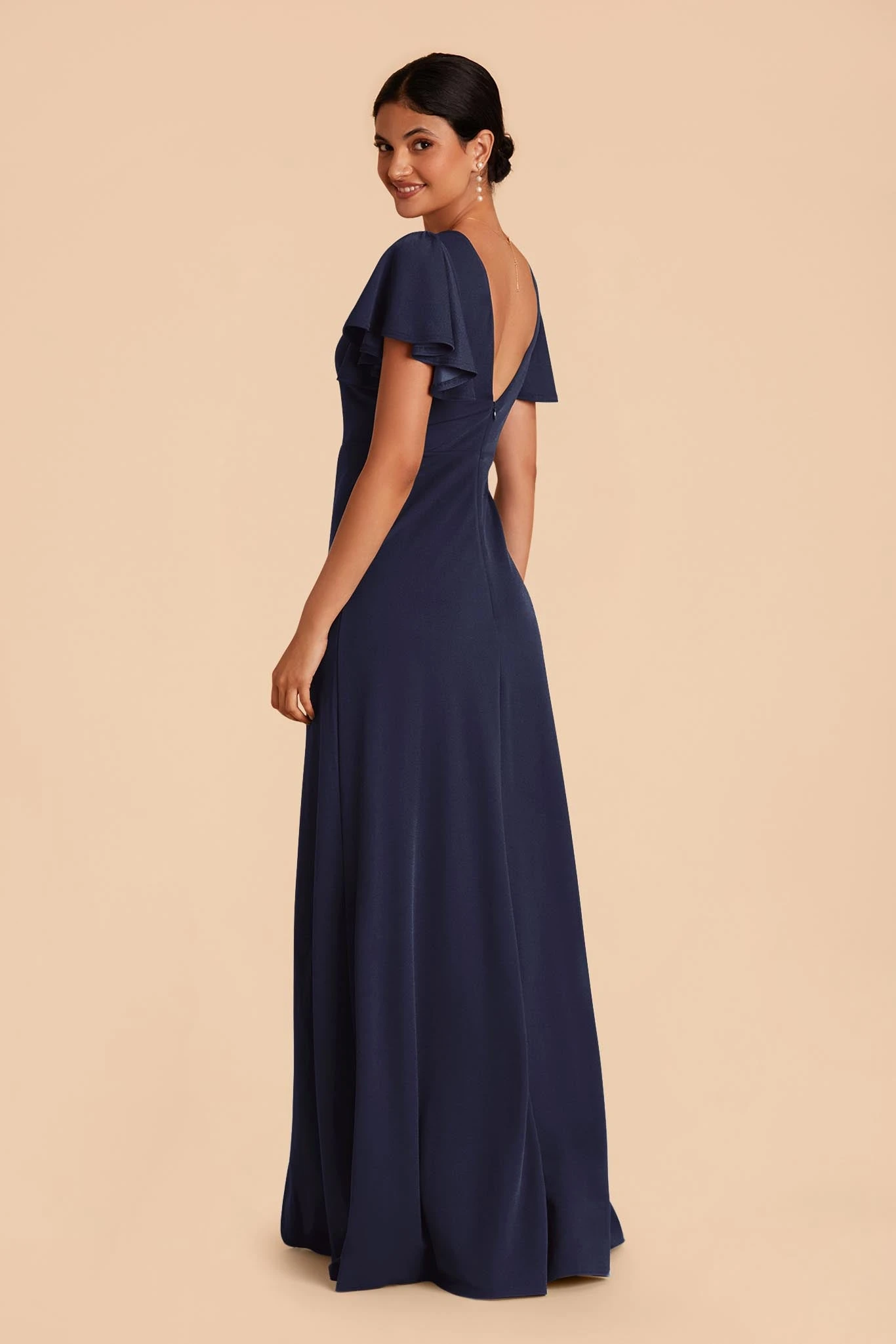 Hannah Crepe Dress - Navy - Image 5