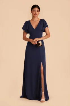Hannah Crepe Dress - Navy