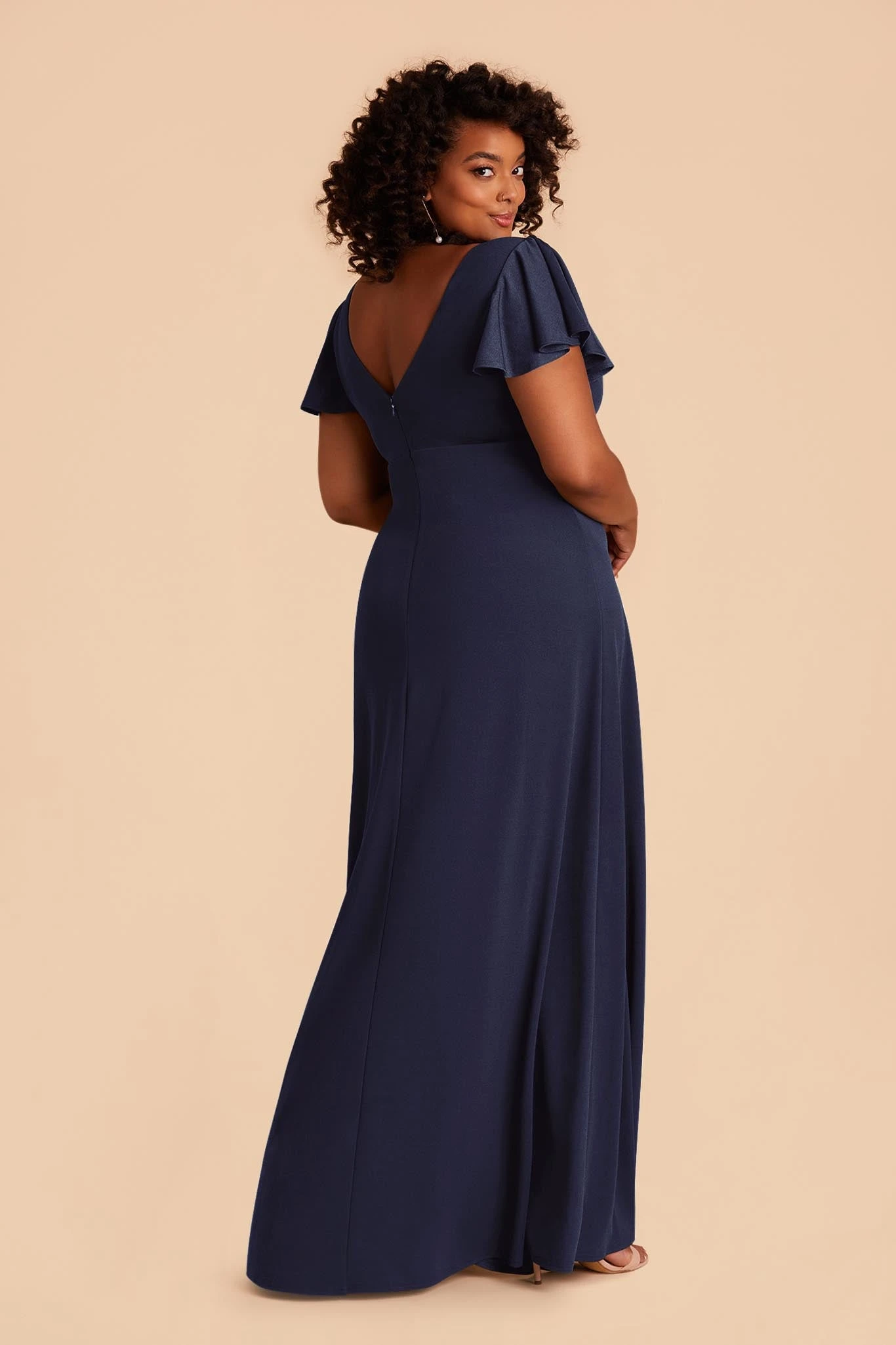 Hannah Crepe Dress - Navy - Image 7