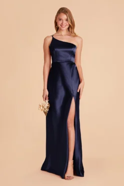 Kensie Shiny Satin Dress - Navy