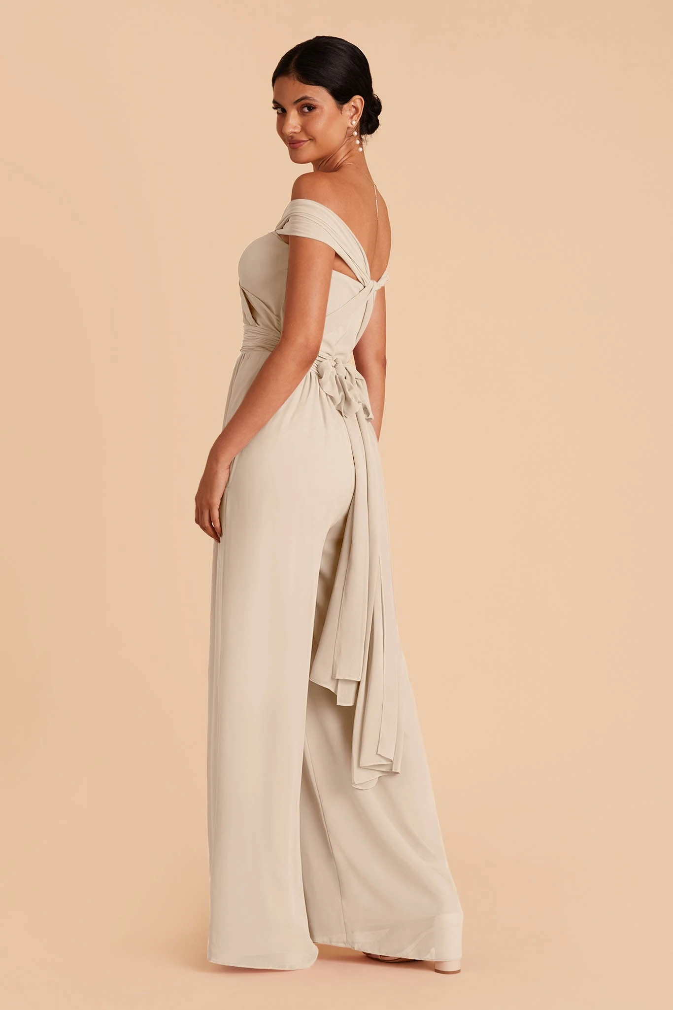 Gigi Convertible Jumpsuit - Neutral Champagne - Image 5