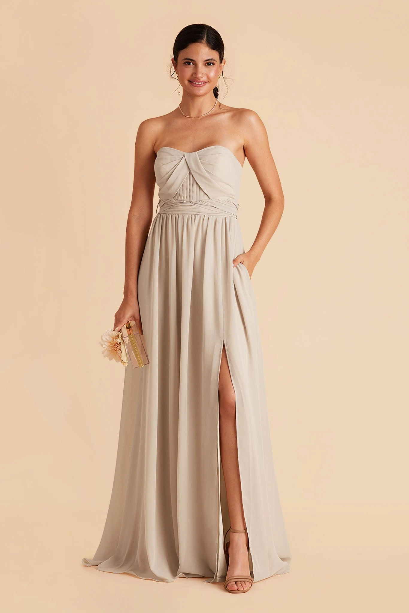 Grace Convertible Dress - Neutral Champagne - Image 6