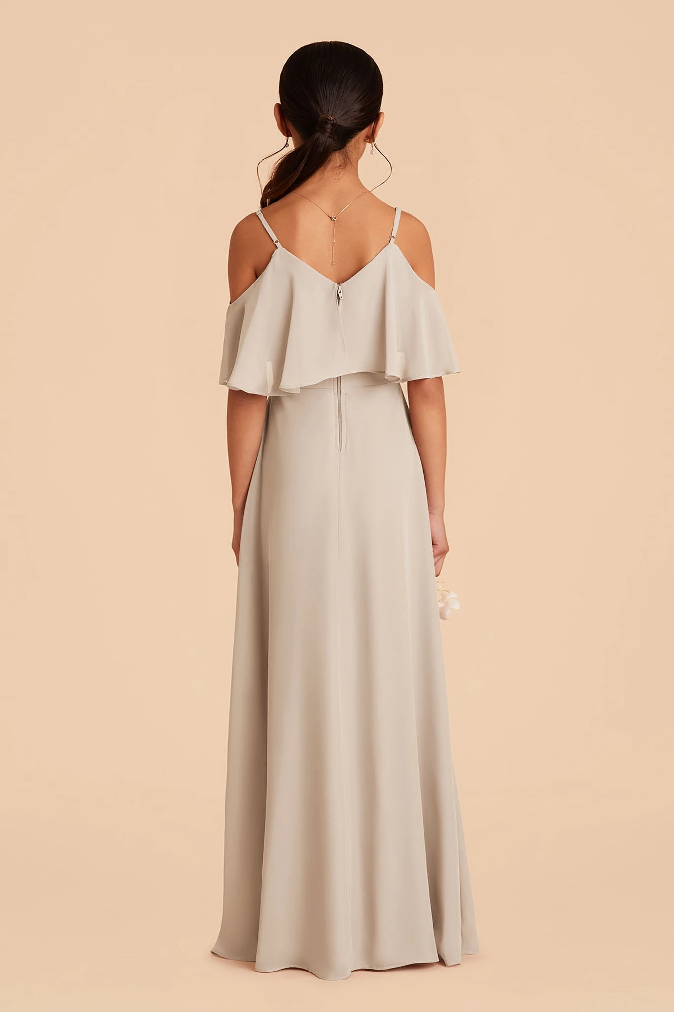 Janie Convertible Junior Dress - Neutral Champagne - Image 5