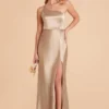 Kensie Shiny Satin Dress - Neutral Champagne