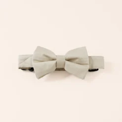 Sadie Dog Bow Tie Collar - Neutral Champagne