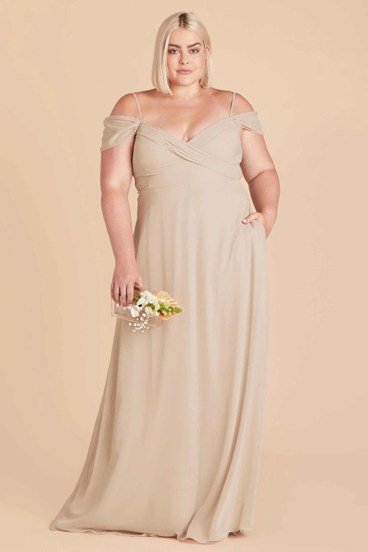 Spence Convertible Dress - Neutral Champagne - Image 13