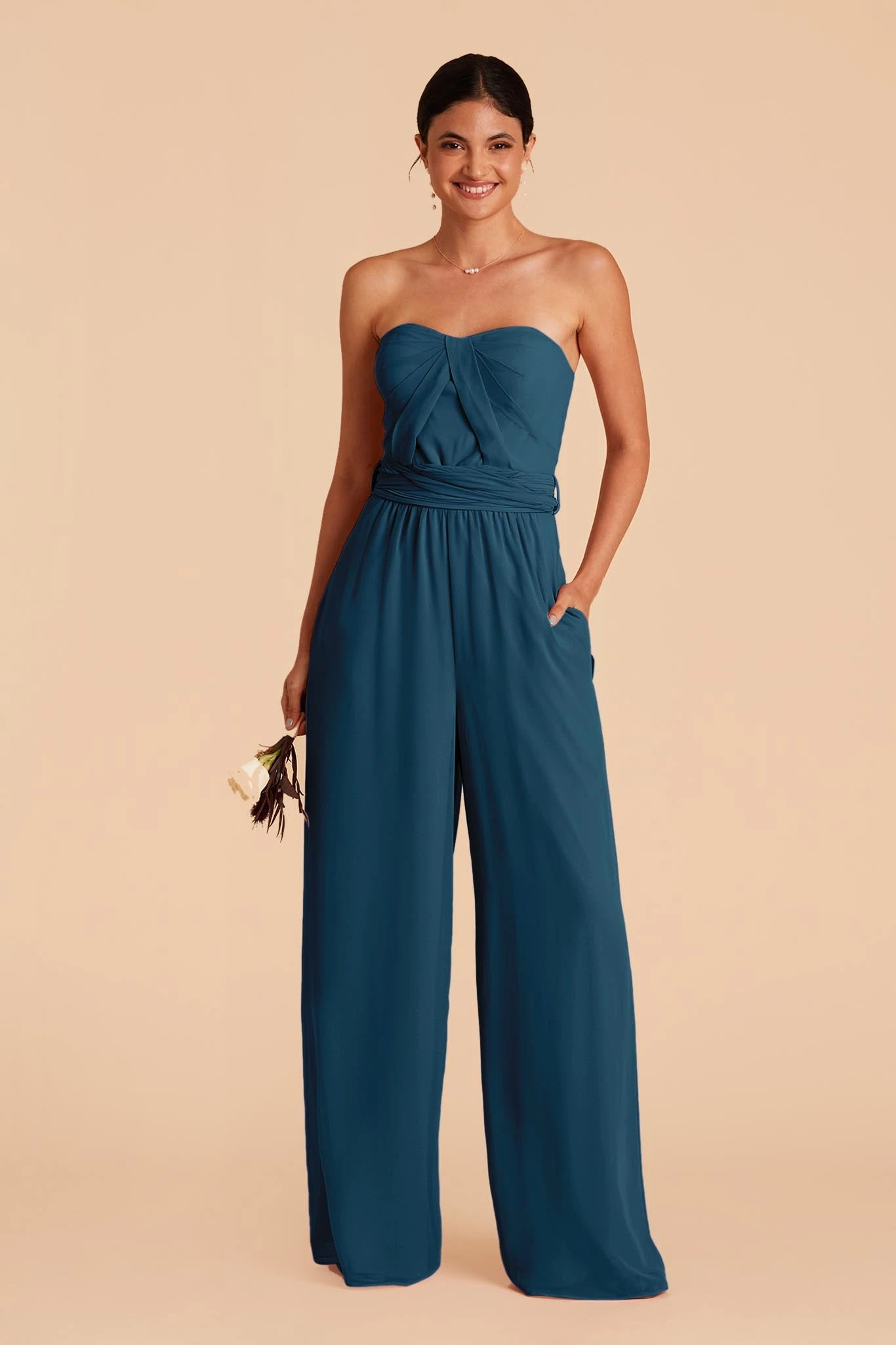 Gigi Convertible Jumpsuit - Ocean Blue - Image 4