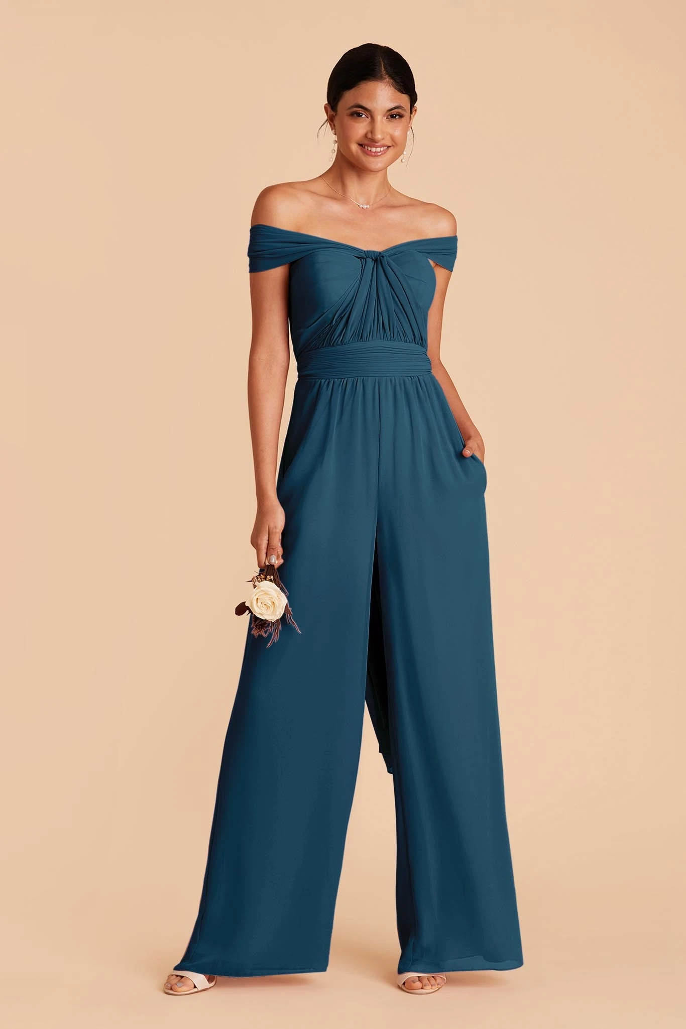 Gigi Convertible Jumpsuit - Ocean Blue - Image 3