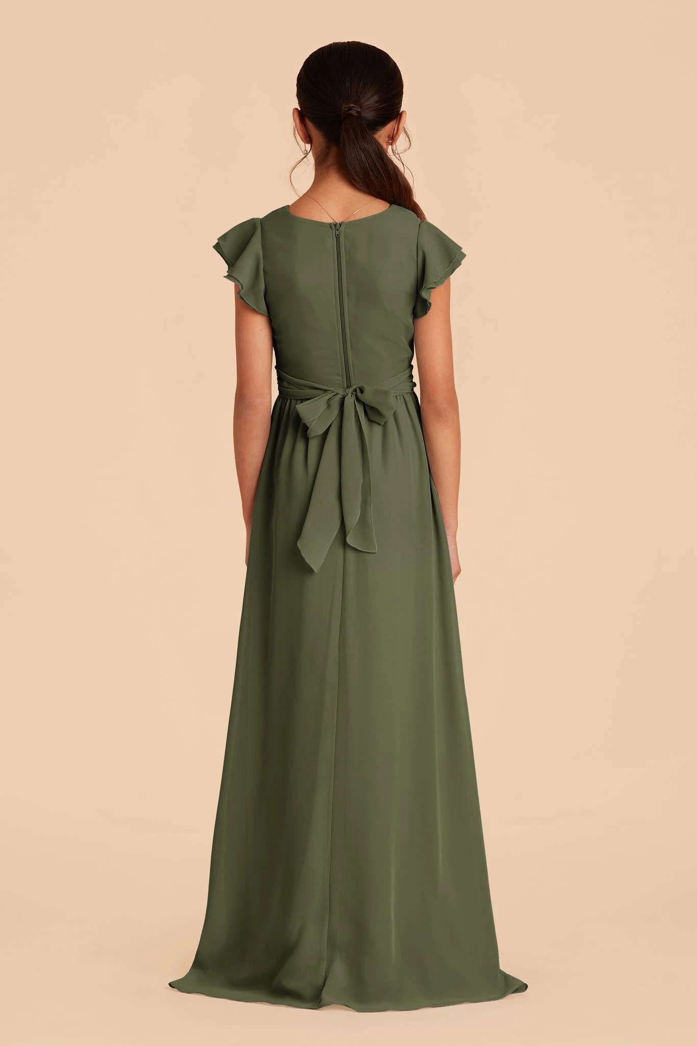 Celine Junior Dress - Olive - Image 4