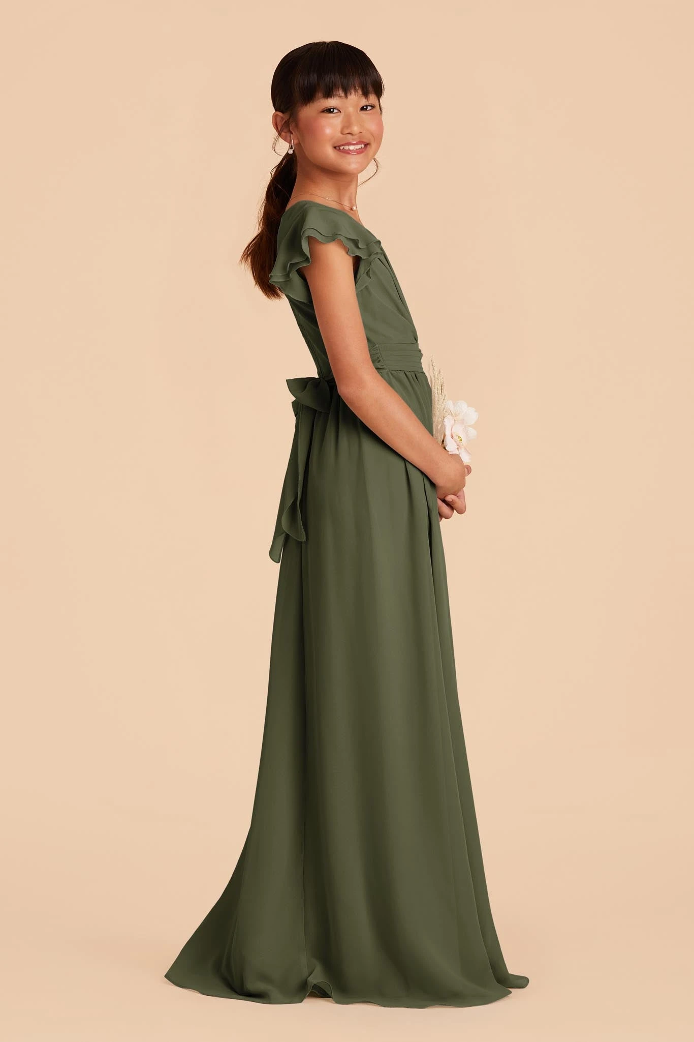Celine Junior Dress - Olive - Image 2