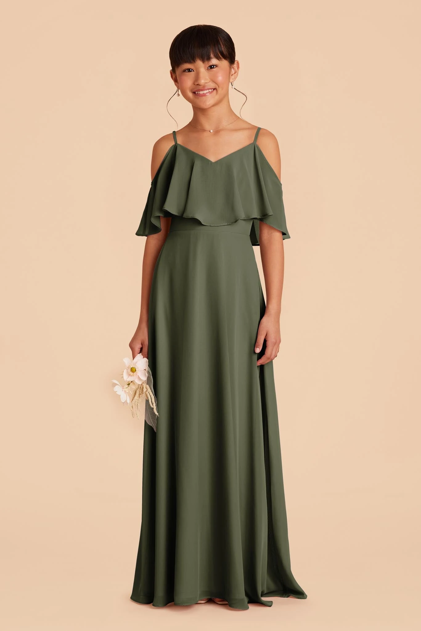 Janie Convertible Junior Dress - Olive - Image 2