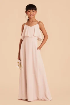 Janie Convertible Junior Dress - Pale Blush