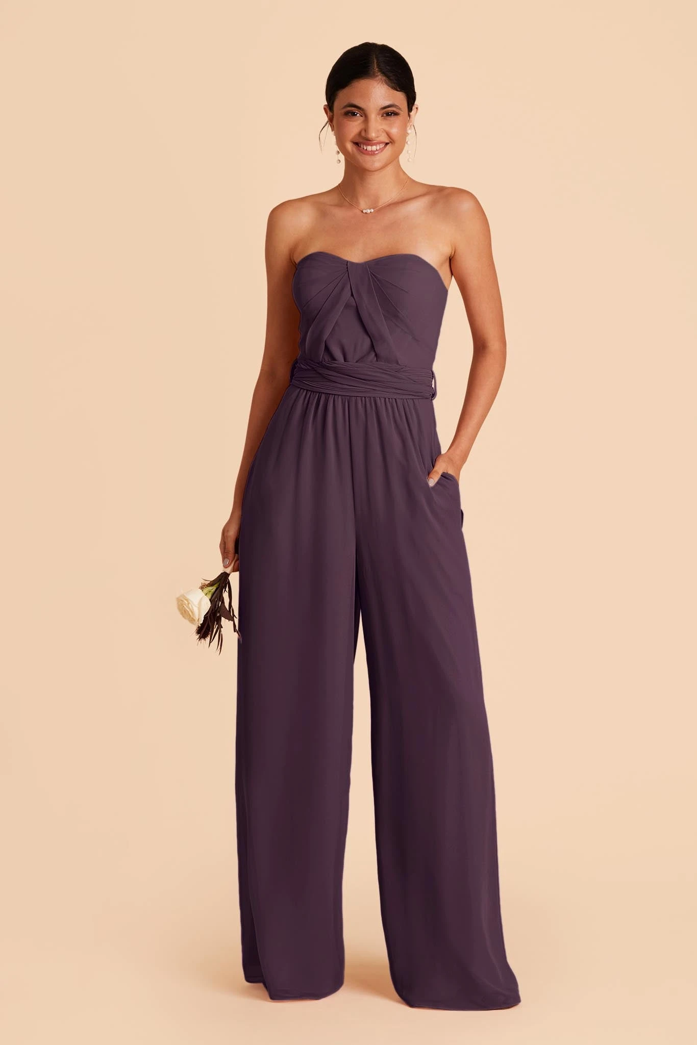 Gigi Convertible Jumpsuit - Plum - Image 3