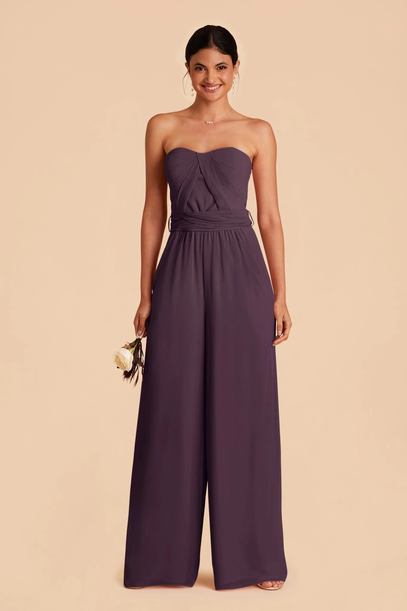 Gigi Convertible Jumpsuit - Plum - Image 4