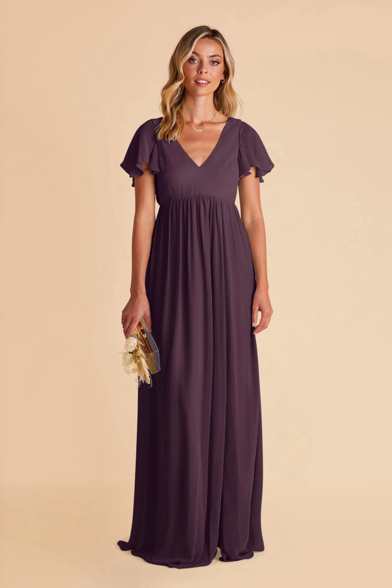 Hannah Empire Dress - Plum