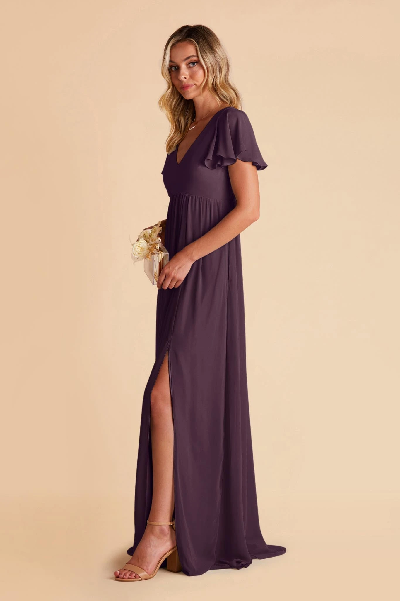 Hannah Empire Dress - Plum - Image 6