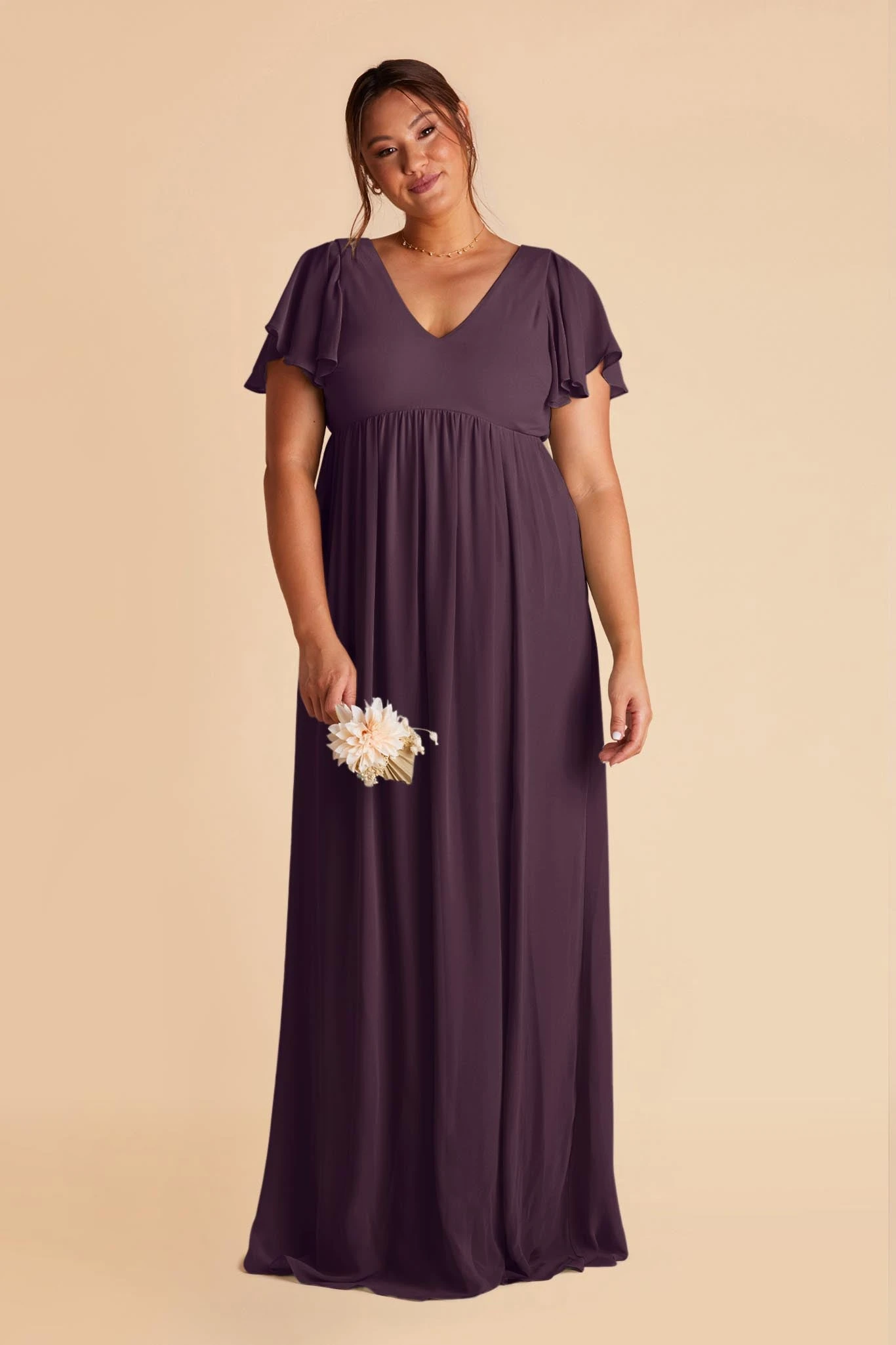 Hannah Empire Dress - Plum - Image 10